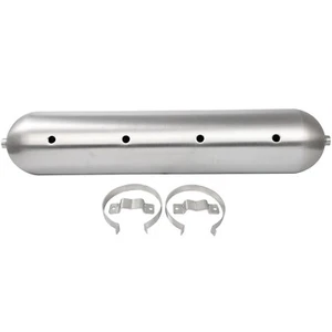 Raw Aluminum Air Tank 33" Seamless Air Ride Suspension System 9 Port 5 Gallon - Picture 1 of 7