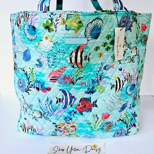 NWT Vera Bradley Large Glenna Tote Antilles Treasures Ocean Fish Tropical B768.2 - Picture 1 of 13