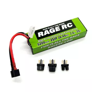 5200mAh 2S 7.4V 35C Hard Case LiPo Battery with Universal Con EC3, XT60, T-Plug - Picture 1 of 1