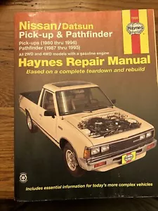 Haynes 72030 Repair Manual for Datsun Nissan Pick-up & Pathfinder 1980 thru 96 - Picture 1 of 4