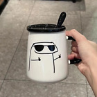 Funny cartoon mug Cute water mug Home office coffee mug personality with lid
