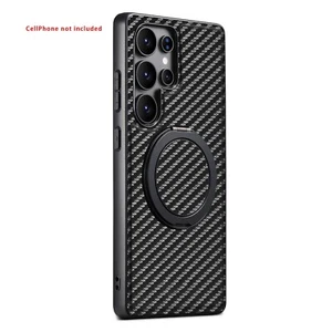 Kohlefaser PU Leder Tasche für Samsung Galaxy S25 Ultra USA, stoßfestes Design - Bild 1 von 7