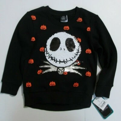 NUEVO CON ETIQUETAS-Sudadera Disney Niño Pesadilla Antes de Navidad-Lentejuelas Inversas XS o XL Foto 1 de 4