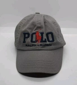 Polo Ralph Lauren Little Boys Big Pony Logo Chino Ball Cap Gray 2T-4T *2 - Picture 1 of 3