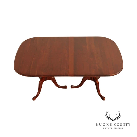 Pennsylvania House Cherry Double Pedestal Extendable Dining Table Cover