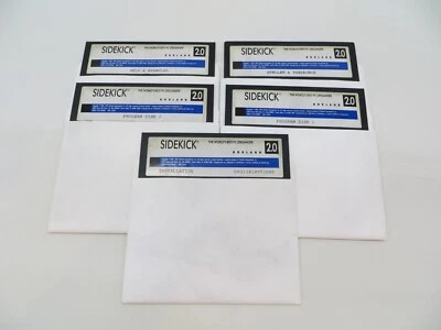 SIDEKICK 2.0 5.25" Floppy Disks 1991 Borland Computer Program Discs  - Image 1 of 4