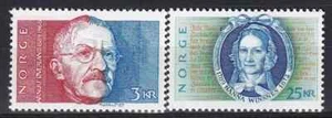 Noruega 1989 Yvert 988/89 literatura MNH VF - Imagen 1 de 1