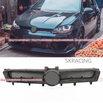 Fits For 14-17 VW Golf GTI MK7 Forge Carbon Fiber Front Upper Mesh Grille Grill - Image 1 of 4