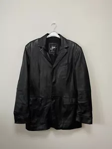 GIPSY Men's Black Real Leather Blazer Jacket Size XXL - Picture 1 of 6