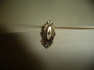 AVON SIGNED VICTORIAN REPRO GOLD TONE W TINY faux diamond STICK PIN #22/6A - Picture 1 of 4