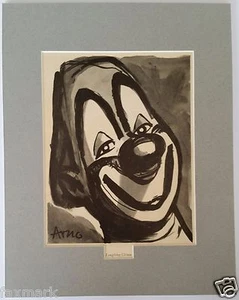 "Laughing Clown" Drawing by Peter Arno - from 1949 Book - Matted to 11" x 14"... - Picture 1 of 2