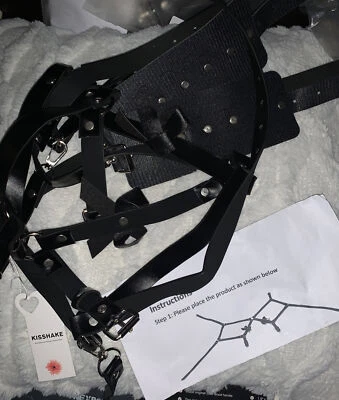 Sexy Women Leather Garter Body Harness Belt Strap Waist Leg Thigh & Wristband - Image 1 of 2