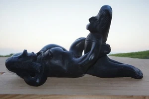 Antique Black Ceramic Erotic Figurine from Peru or Mexico - Imagen 1 de 11