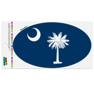 South Carolina State Flag Car Euro Oval Magnet - Picture 1 of 3