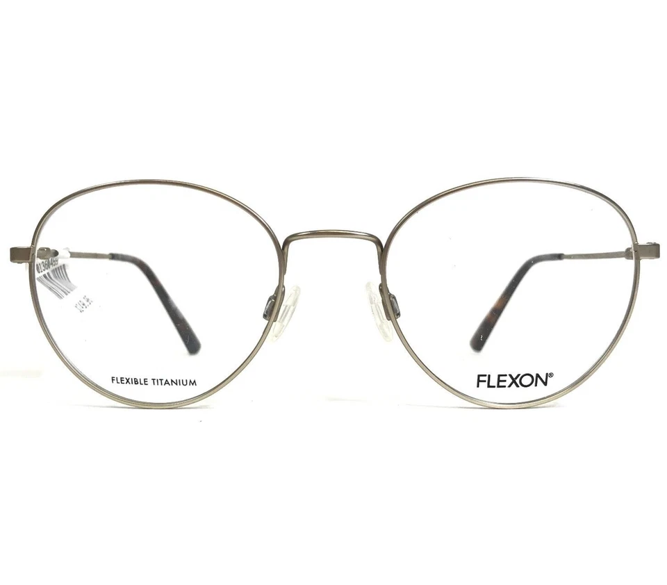 Monturas para gafas Flexon H6032 710 oro mate redondo borde de alambre completo 50-20-145 Foto 1 de 4