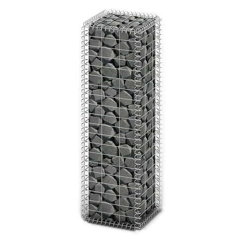 Gabion Basket with Lids Galvanized Wire 39.4"x11.8"x11.8" Z0B9 Cover
