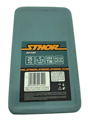 Metallbohrer Set 25 HSS TIN  Ø 1-13 mm DIN338 Bohrer Stahl Spiralbohrer 22340 - Bild 1 von 2