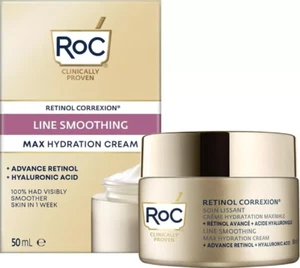 ROC LINE SMOOTHING MAX HYDRATION CREAM ADVANCE RETINOL HYALURONIC ACID 50ml NEW - Picture 1 of 11
