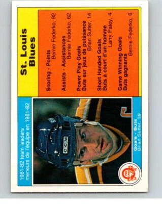 1982-83 O-Pee-Chee #298 Brian Sutter TL  St. Louis Blues V59175 - Image 1 of 2