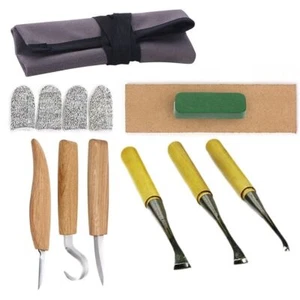 13x Wood Carving Kit Hook Knife Spoon Carving Whittling Woodworking Hand Tools - Picture 1 of 25