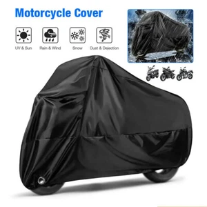 Motorcycle Cover Bike Waterproof Outdoor Rain Dust Sun UV Scooter Protector - Picture 1 of 14