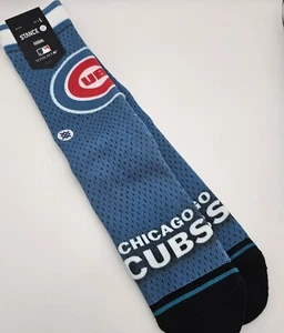 Stance Chicago Cubs Mens Crew Socks Size Large 9-13 Cubs Jersey Design New - Picture 1 of 6