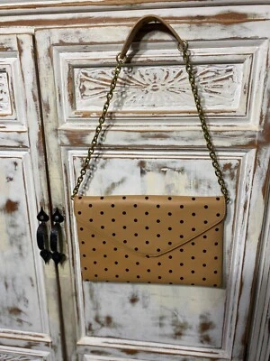 J. Cartera sin asas convertible sobre de lunares de cuero tostado Crew estilo 17520 Foto 1 de 4