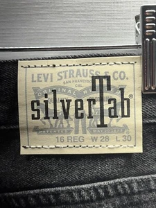 Boys Levi's Silver Tab Jeans Size 16 Reg (28×30) Black Stay Loose New With Tags - Picture 1 of 7