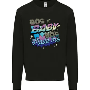 80s Baby 90s Made Me Music Pop Rock Kids Sweatshirt Jumper - Picture 1 of 33