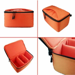 Small Waterproof DSLR Camera Bag Insert Case Partition For Canon Nikon Sony Lens - Picture 1 of 49