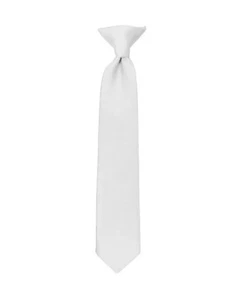 Manzini® Neck Wear Boys' Kids' Children's Solid Pre Tied Ready to Clip On Tie - Picture 1 of 52