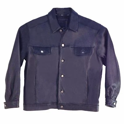 Sean John, Chaqueta de Cuero, Estilo James Dean, Negro, Talla: 2XL, Q1575 Foto 1 de 4