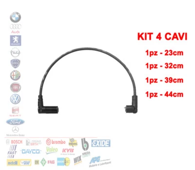KIT SET 4 CAVI CANDELA MOTORI FIAT CINQUECENTO SEICENTO PANDA 900 ZEF1015 - Immagine 1 di 3