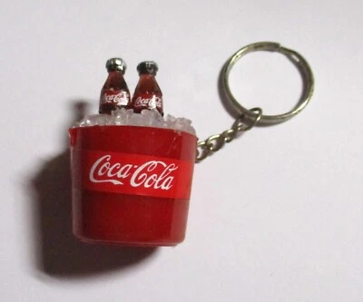 COCA COLA COKE Bottles Ice Bucket Limited Edition KEYCHAIN Keyring Novelty Coke - Image 1 of 4
