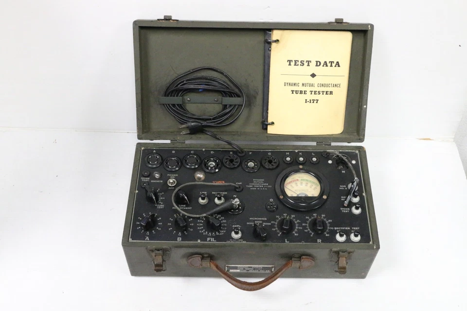 Signal Corps I-177 Dynamic Mutual Conductance Valve Tube Tester J94 - Image 1 of 3