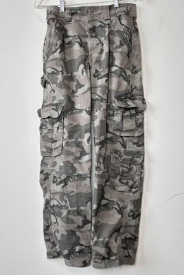 Pantalones De Colección Abercrombie Fitch Mujer 2 Verde Gris Carga Camuflaje Paracaidista Foto 1 de 4