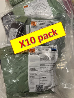ARMY SURPLUS 10 PACK Estonian MRE (meal ready to eat)