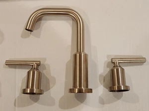 Grifo de lavabo de baño Moen T6142BN Gibson 1,2 GPM amplio níquel cepillado - Imagen 1 de 21