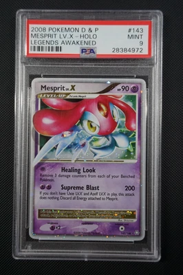 Pokemon Legends Awakened Mesprit Lv.X Holo #143 - PSA 9 - Image 1 of 3