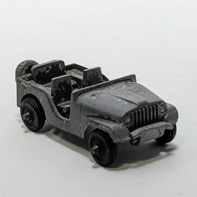 Vintage Midgetoy Model Car Army Jeep 2.5" Long Diecast Rockford Illinois USA - Image 1 of 4