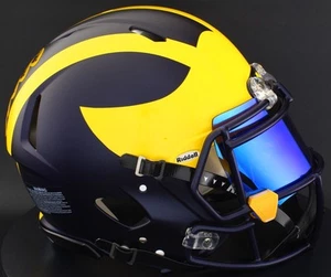 MICHIGAN WOLVERINES NCAA Riddell Speed Full Size REPLICA Football Helmet - Picture 1 of 10