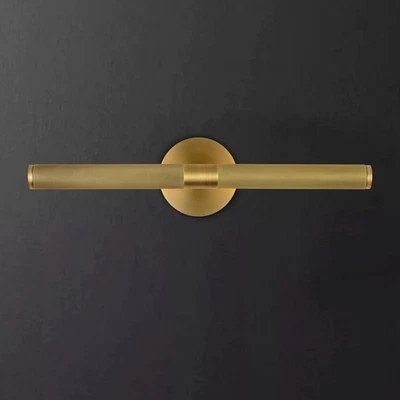 Hardwired Picture Lights, 19" Knurled Brass Wall Sconces, Rotatable 360° Pict... - Image 1 of 4
