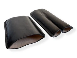 Kleines Doppel Zigarrenetui Halter für 2 Zigarren Leder schwarz 12cm Teleskop gebraucht - Bild 1 von 24