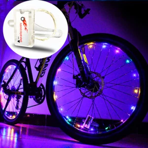 1x LED Bike Wheel Lights Battery Bicycle Spoke Lights Cycling Tire Strip Light - Picture 1 of 18
