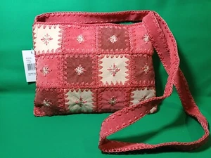 New Nine West N-131705 Genuine Leather Pink Red Coral Shoulder Bag. Square One - Picture 1 of 12
