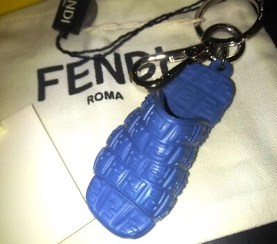FENDI 'Zucca Cloud Slide' Diseñador Silicona Dije Llavero Llavero Llavero *NUEVO EN CAJA* Foto 1 de 4