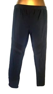 BLACK MESH PANEL GYM / FITNESS/ YOGA LEGGINGS STRETCH FIT MEDIUM - Picture 1 of 5