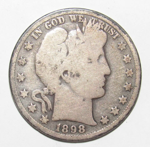 1898 S Barber Half Dollar (I18) Cover