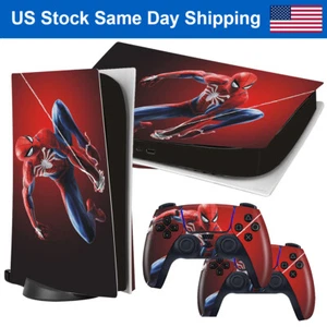 Playstation 5 Skin Decal Sticker For PS5 Disk Version Console Controller-Spider - Picture 1 of 11