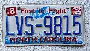 North Carolina First in Flight USA License Licence Number Plate LVS 9815 - Picture 1 of 5